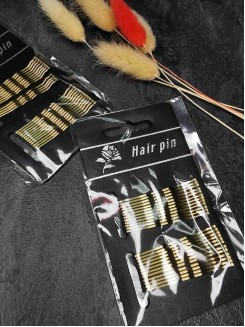 Невидимки для волос на блистере 5см. (золото)